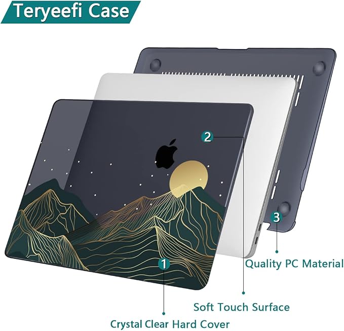 Teryeefi MacBook Pro 13 Inch Case, Hard Shell, Keyboard Cover, Screen Protector - Image 5