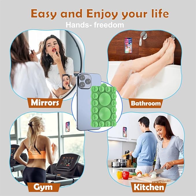 Double Sided Silicone Suction Phone Holder Mount, Compatible - Image 7
