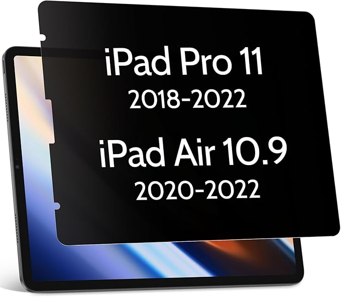 Privacy Screen Protector for iPad Air 5th&Air 4th/ iPad Pro 11, Anti Glare Blue by Protescreen