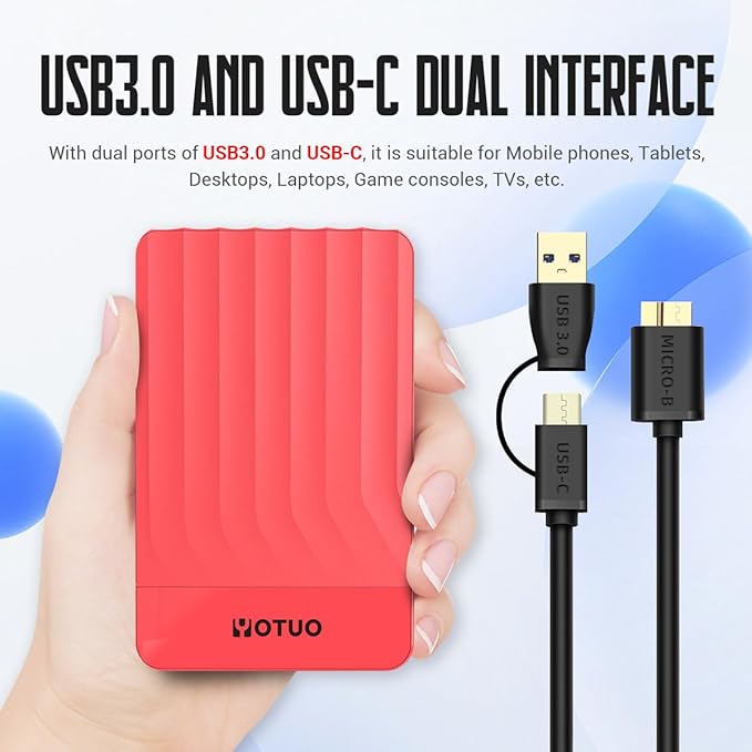 Portable External Hard Drive Storage Expansion Mobile HDD USB 3.0 - Image 3