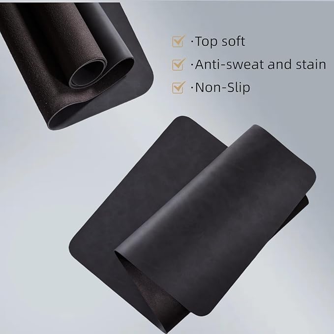 Leather Desk pad for Computer and laptops, Large Mouse pad and Keyboard mat - Image 6