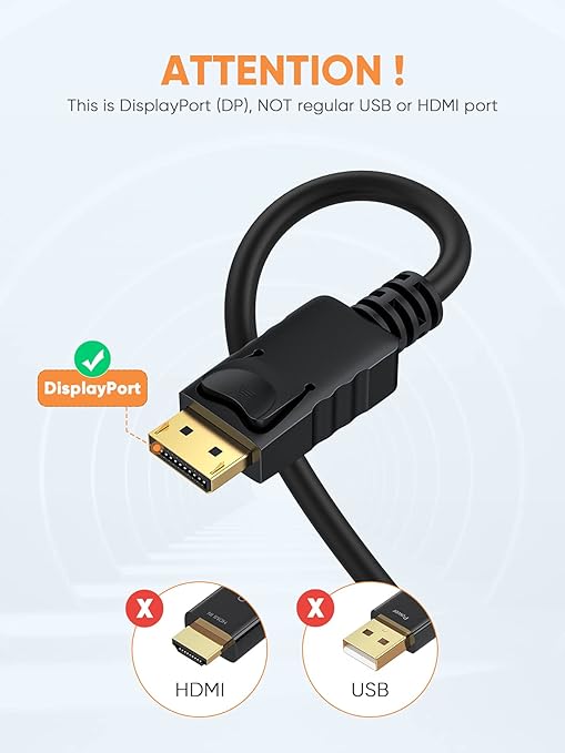 CableCreation DisplayPort to VGA Adapter Cable, 6 FT, 1080p@60Hz, DP Male to - Image 2