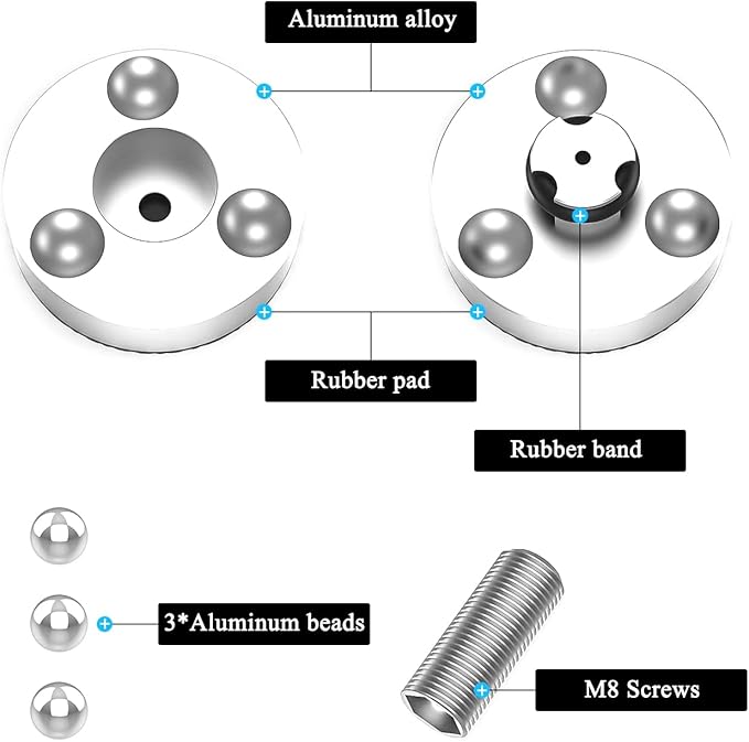 Audiocrast 4X HiFi Speaker Spike Pad Isolation Feet Stand Feet 40X23MM Shock - Image 4