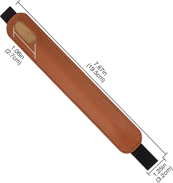 Vegan Leather Elastic Band Stylus Holder, Capacitive Pen Case - Image 2