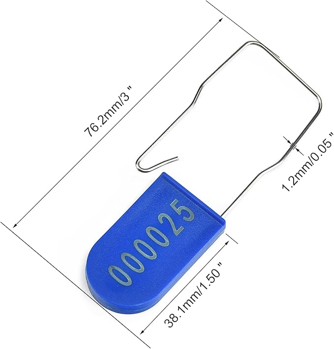 1000PCS Plastic Padlock Security Seals Metal Wire Padlocks Electric Meter - Image 3
