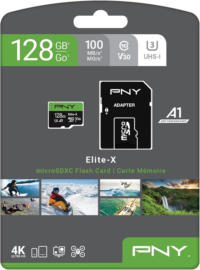 PNY 128GB Elite-X Class 10 U3 V30 microSDXC Flash Memory Card - Image 7