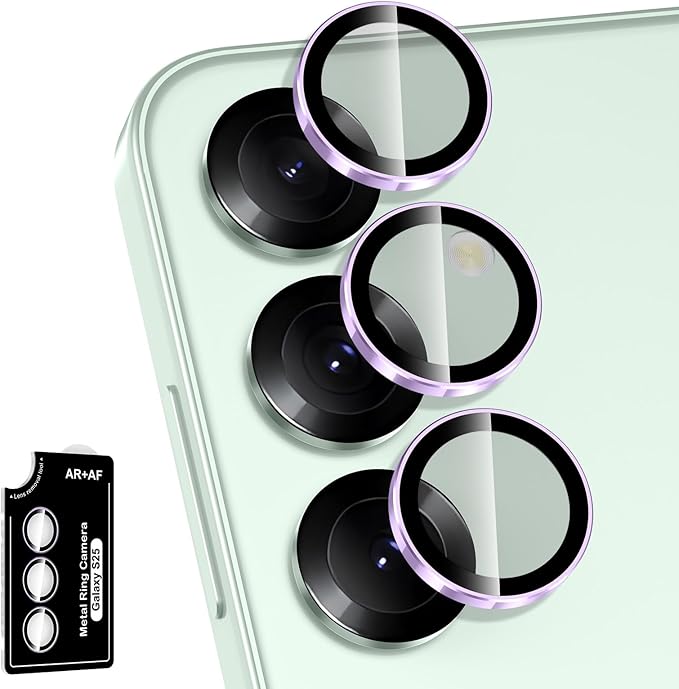 for Samsung Galaxy S25 Camera Lens Protector, Individual Metal Ring Tempered by Btscase