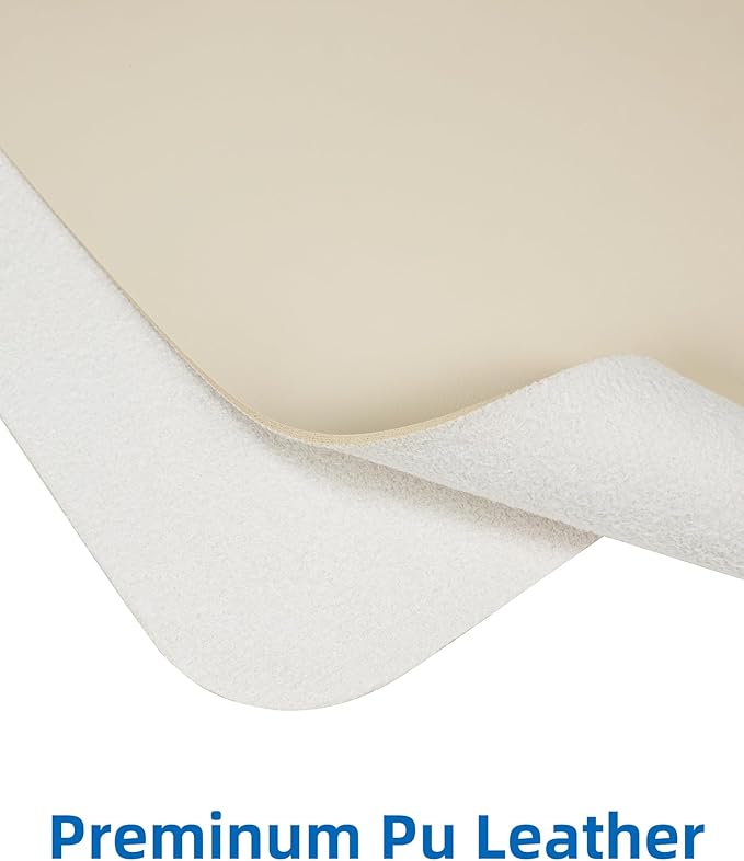 AFIING Leather Desk Pad Protector, Mouse Pad, Office Desk Mat, Non-Slip PU - Image 2