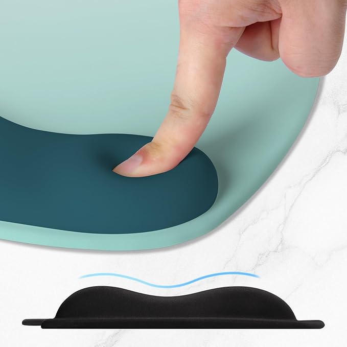 ITNRSIIET Ergonomic Mouse Pad, Cushioned Gel Wrist Rest, Non-Slip Base - Image 4