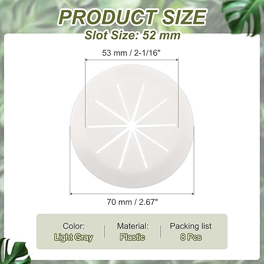 PATIKIL Desk Grommet 2-1/16", Light Gray - Image 2