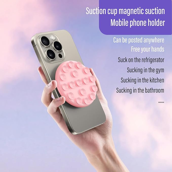 Muuto Silicone Suction Phone Case Mount, Octo Cup Buddy Sticky Phone Grip - Image 3