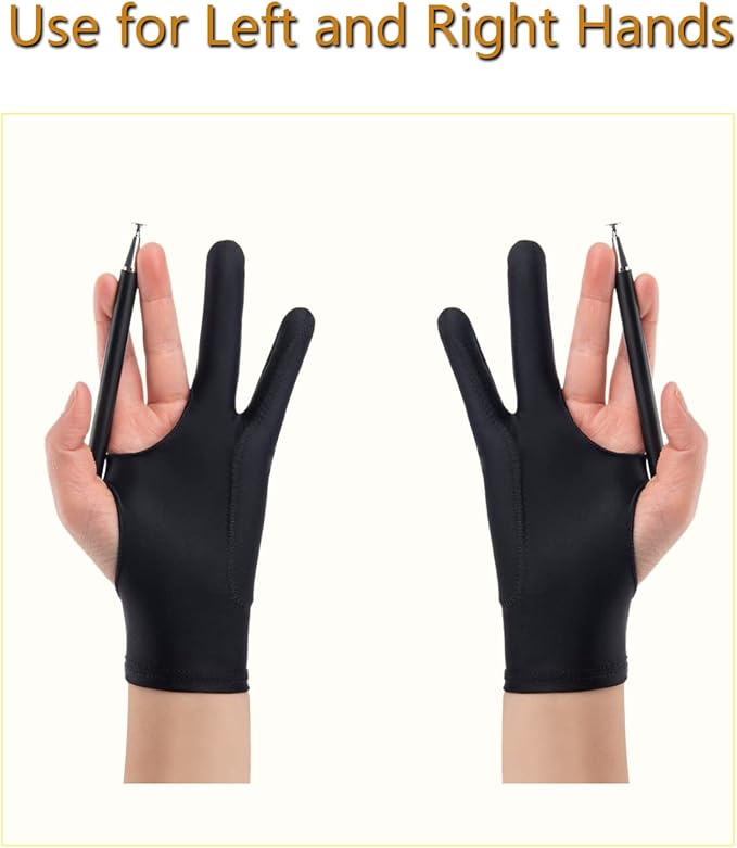 SPBMY Drawing Glove 2 Pack, Two-Finger Artist Glove - Image 5