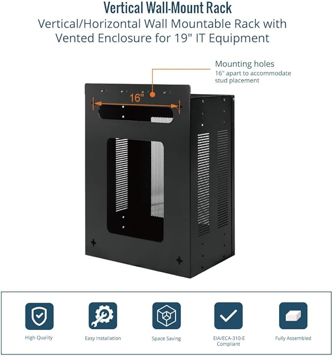 Tecmojo 4U Server Rack, Vertical/Horizontal Wall Mountable Rack - Image 5