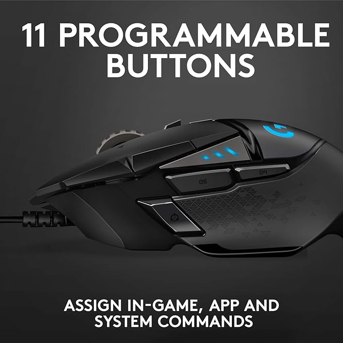 Logitech G502 HERO High Performance Wired Gaming Mouse, HERO 25K Sensor - Image 4