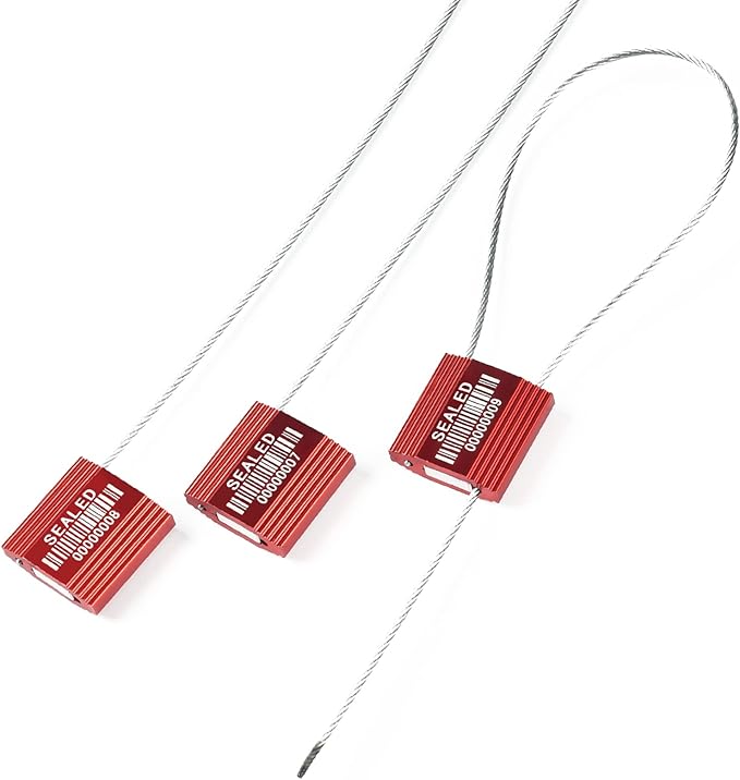 100 Red Steel Cable Seals With Barcode - Image 2
