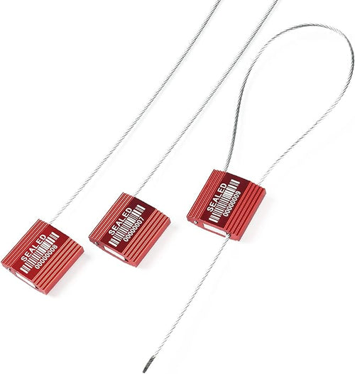 100 Red Steel Cable Seals With Barcode - Image 2