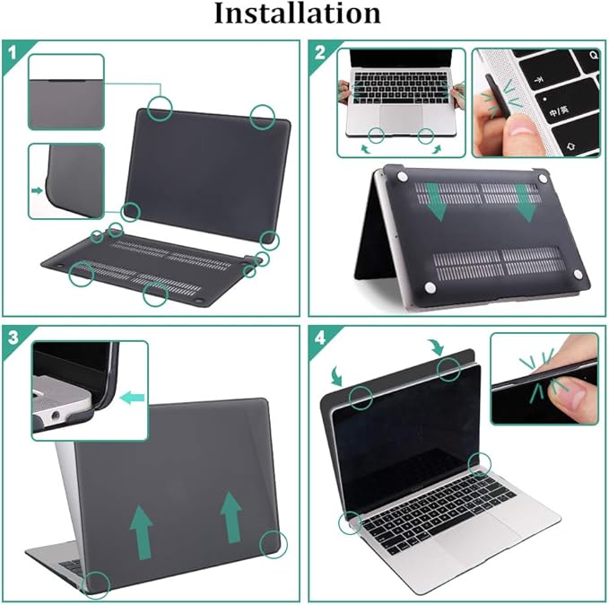 Mektron for MacBook Air 13 Case A1466/A1369, Snap-on Plastic Hard Shell Cover - Image 8