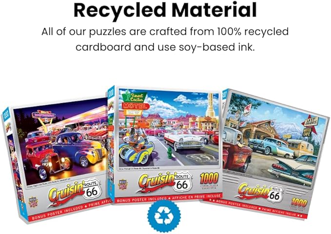 MasterPieces - 1000 Piece Jigsaw Puzzle, Route 66 Pitstop, Fun - Image 6