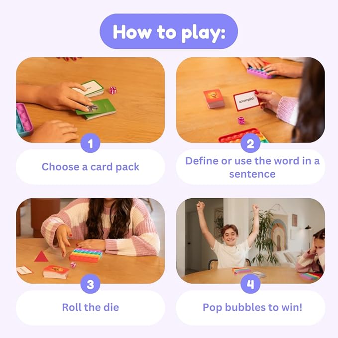 THE FIDGET GAME Vocabulary Words, Flash Card Game, Grade 4-6, Ages 9-12 - Image 3