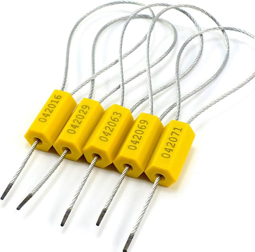 1000PCS Yellow Steel Cable Seal Metal Security Shipping Seal Numbered Truck by LeadSeals
