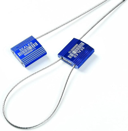 100 Blue Steel Cable Seals by LeadSeals