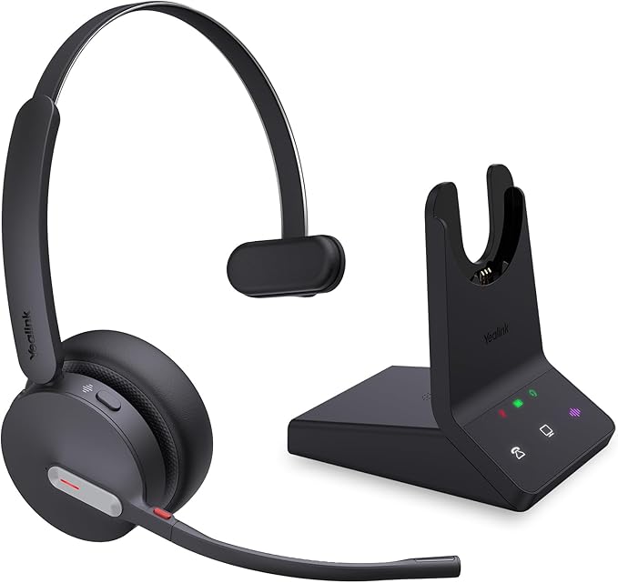Yealink WH64 Mono UC DECT & Bluetooth Wireless Headset, 606ft Range, Single On by RedefineYourWorkplace