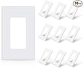 ELEGRP 1-Gang Screwless Decorator Wall Plates, Standard Size Unbreakable by ELEGRP%7CELEGROUP