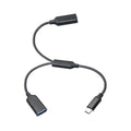 USB Splitter Cable 1FT, USB Type C Male to Dual USB A Female Y Splitter Adapter by Unknown