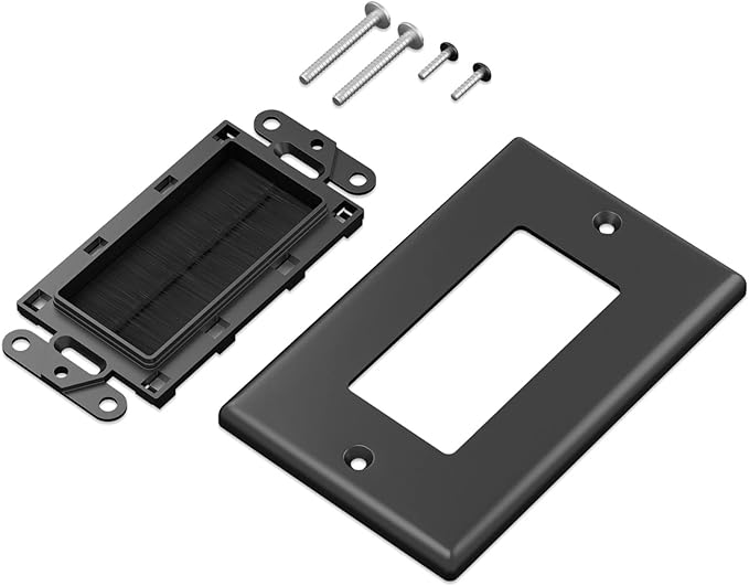 Iwillink Brush Wall Plate, Cable Pass Through Insert - Image 4