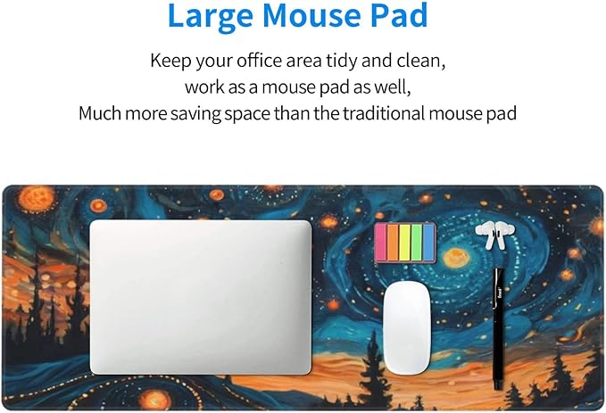 Gaming Mouse Pad, Large Non-Slip Rubber Base Mousepad, Keyboard Mouse Mat - Image 8
