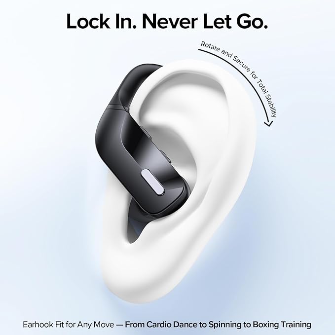OCC Wireless Ear Hook Sport Earbuds, IPX5 Waterproof, 80H Playtime, Deep Bass - Image 2