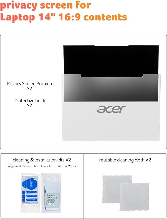 acer 2-Pack Laptop Privacy Screen - Image 7
