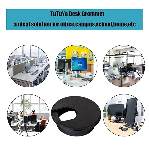 TuTuYa 10PCS Desk Grommet, Desk Grommet 1-3/8 Inch Desk Cable Grommet Desk - Image 4