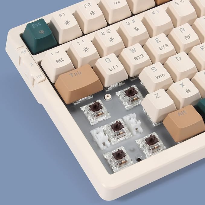 Wireless Mechanical Keyboard, Triple Mode 2.4G/USB-C/BT Gaming Keyboards 100 - Image 5