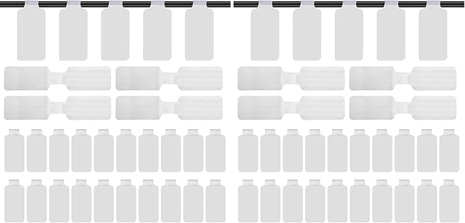 60 Pieces Self-Adhesive Cable Labels, Paste Wire Labels, Nylon Writable Cord by Eersida
