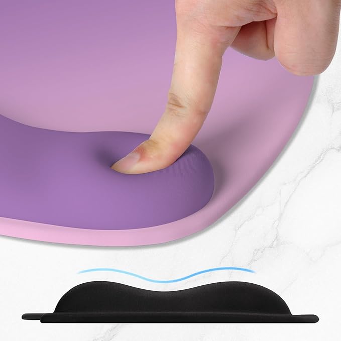 ITNRSIIET Ergonomic Mouse Pad, Cushioned Gel Wrist Rest, Non-Slip Base - Image 4