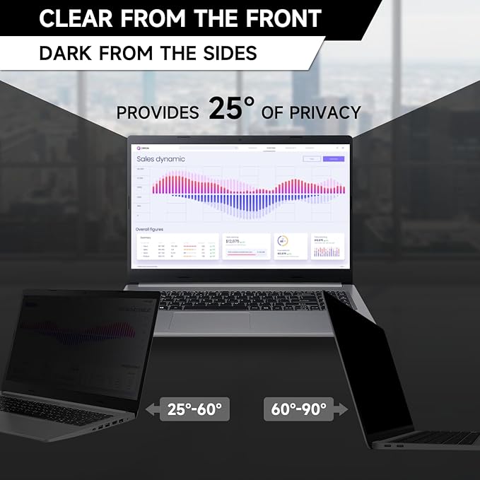 14 Inch 1920x1200 Aspect Ratio Laptop Privacy Screen Filter, Anti Blue Light - Image 2