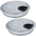2 Pcs Desk Grommet 3-1/8" / 80 mm, Desk Cord Hole Cover, Cable Grommet Metal by EASYEAH