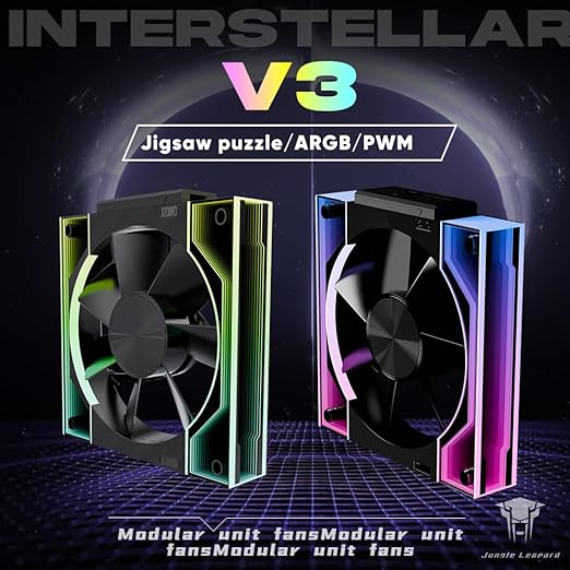 Jungle Leopard Interstellar V3 120mm PC Case Fan Infinity Mirror Module - Image 2