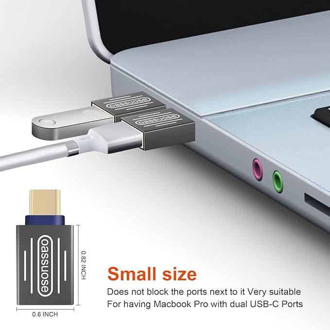 4-Pack USB C to USB Adapter, Type-C Male to USB 3.0 Female Adapter, Thunderbolt - Image 4