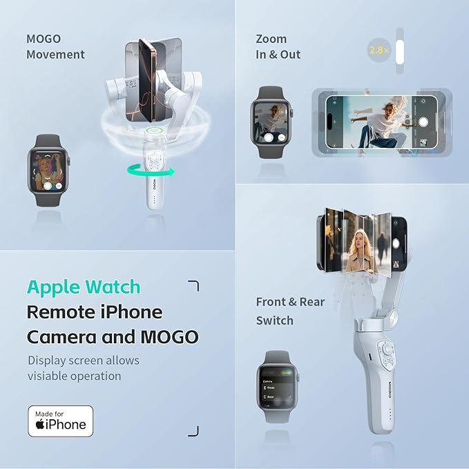 Only for iPhone, MOGO Gimbal Stabilizer for iPhone Stabilizer for Video - Image 8