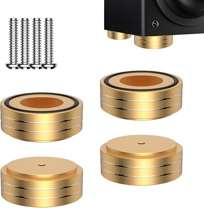 Viborg HiFi Speaker Spikes Isolation Stand Feet Pads 58x22MM, 4X Speaker Floor by Viborg