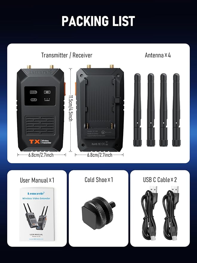 Lemorele Wireless HDMI Transmitter and Receiver, Plug and Play HDMI Local - Image 9