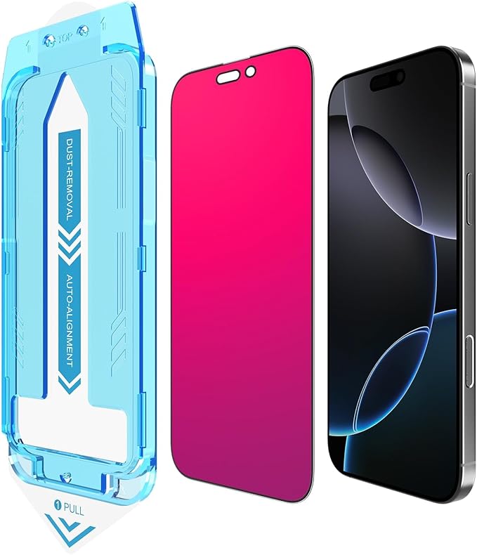 EGKimBa for iPhone 17 Privacy Screen Protector, Gradient Color Tempered Glass by RainbowColorful