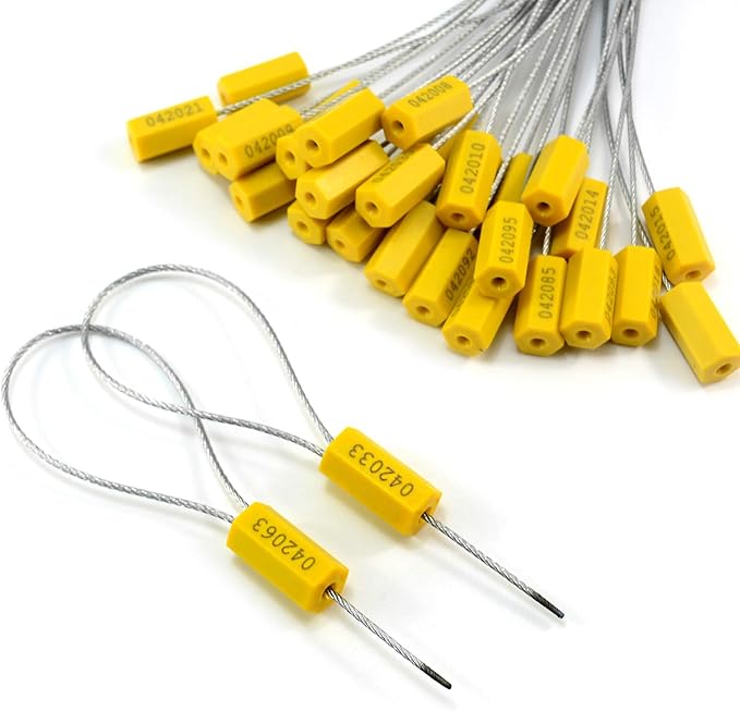 Leadseals 50 Security Cable Seals Numbered Security Tags Tamper Proof Tags Pull - Image 6