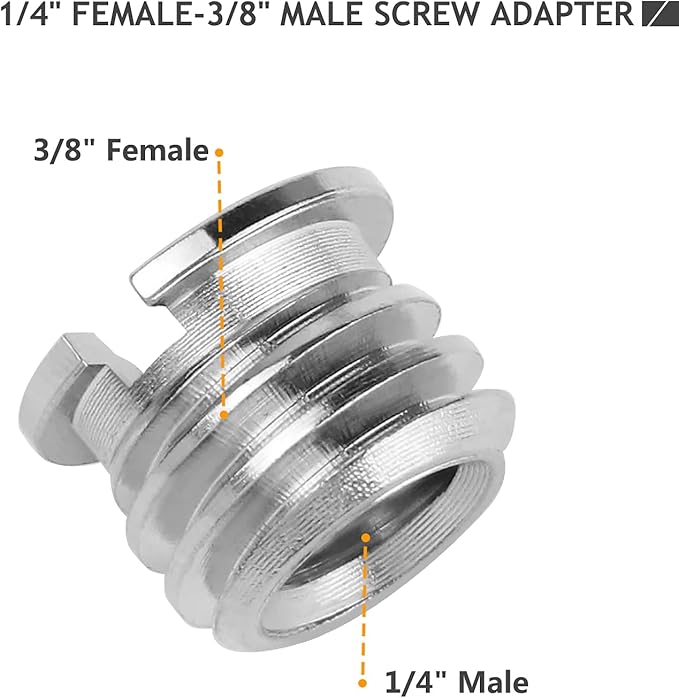 12 Pcs 1/4" & 3/8" Camera Screw Adapter Set - Image 4