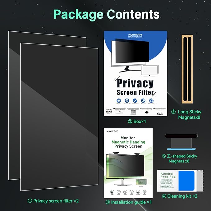 Magnetic 27 Inch Computer Privacy Screen - Image 8