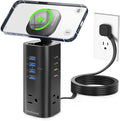 Flat Plug Surge Protector Tower, TenTrend Power Strip Tower by TenTrend