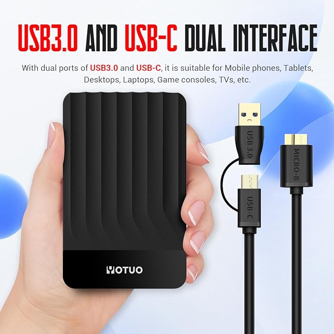Portable External Hard Drive Storage Expansion Mobile HDD USB 3.0 - Image 3
