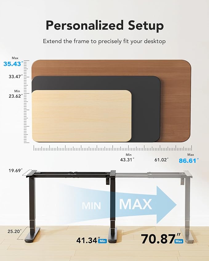 HUANUO Electric Standing Desk Frame - Image 6